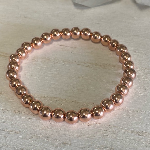 6mm Rose Gold Hematite bracelet - Picture 3 of 4